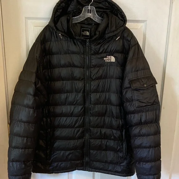The North Face Quilted Black Hooded Jacket - Picture 1 of 12